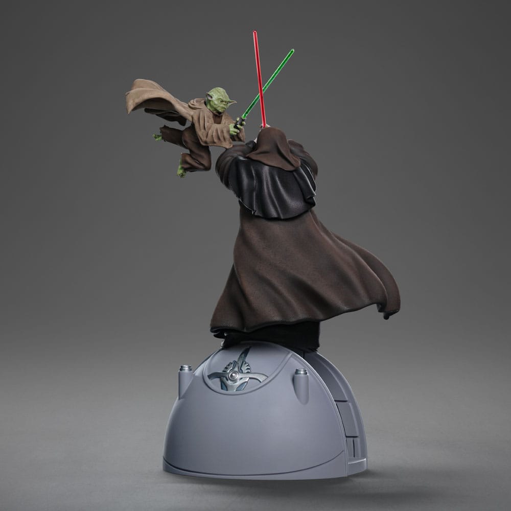 Statua Star Wars Deluxe Art Scale 1/10 Yoda contro l'Imperatore Palpatine (esclusiva CCXP 2024) 31 cm